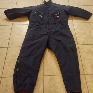 Dickies Insulated Coveralls Men 46/48 Tall Black Quilted Workwear Winter